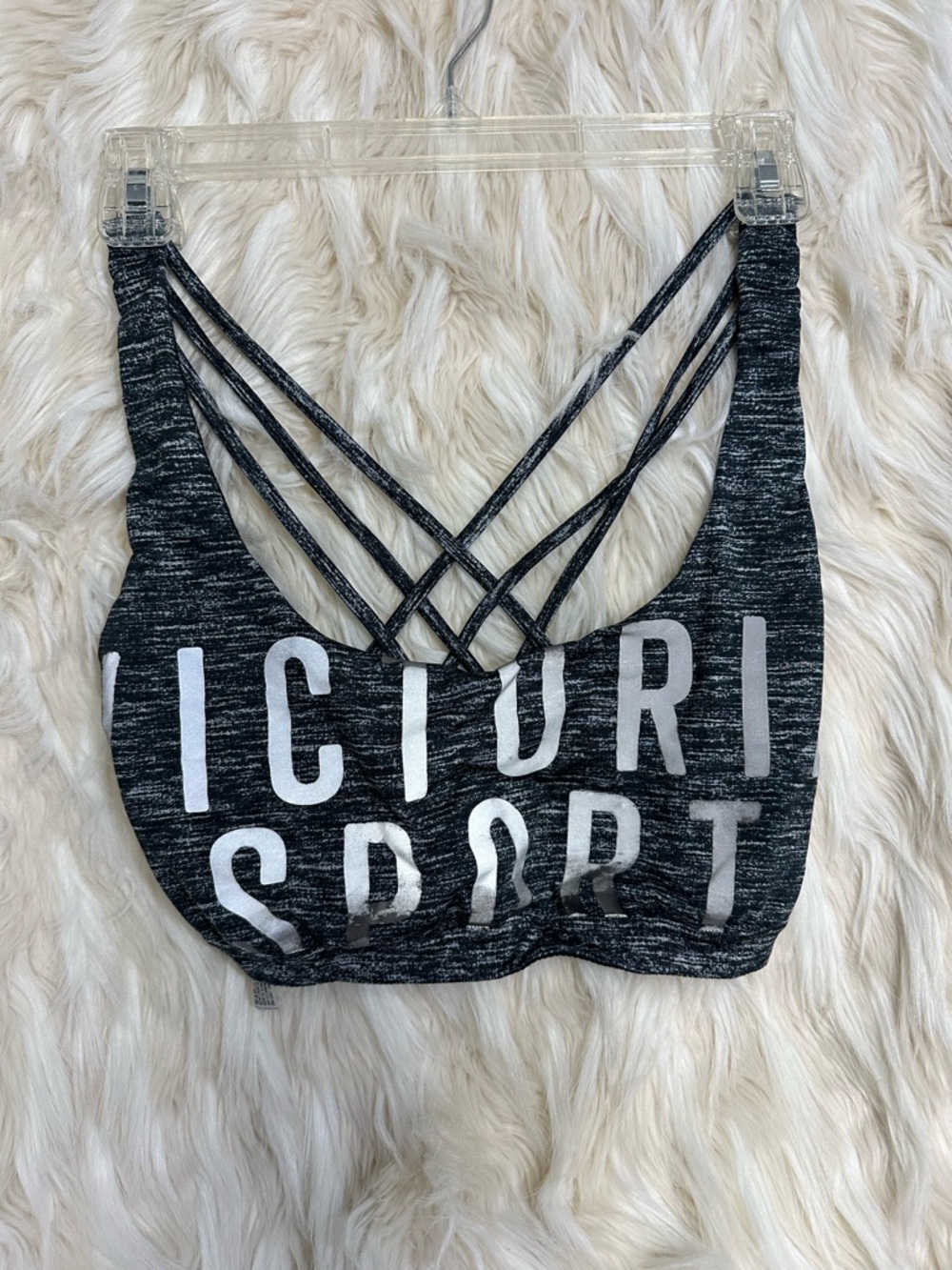 Victoria's Secret Black & White Strappy Sports Bra